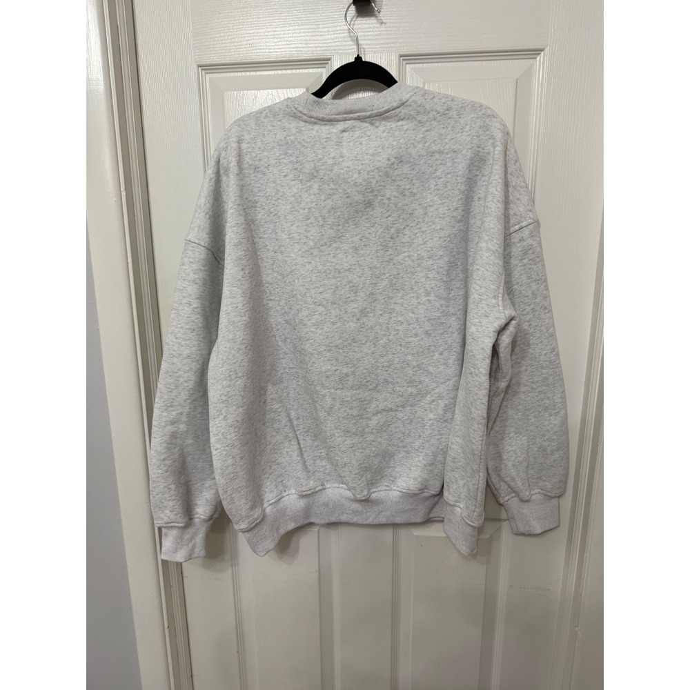 Sunkissed Coconut Friday Night Lights Football Star Sleeve Sweatshirt Gray L - Picture 5 of 5
